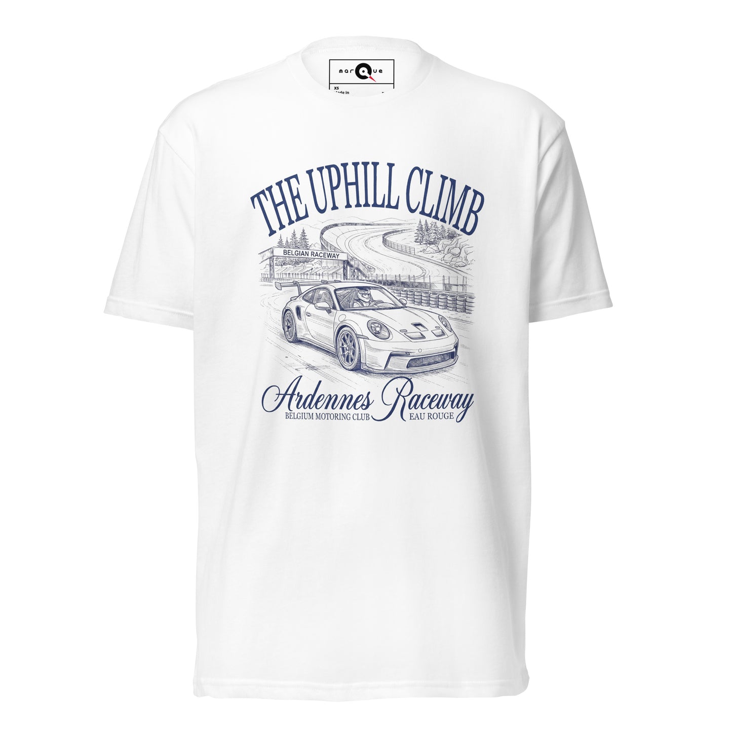 Uphill Climb Tee — Ardennes Raceway — Marque automotive apparel