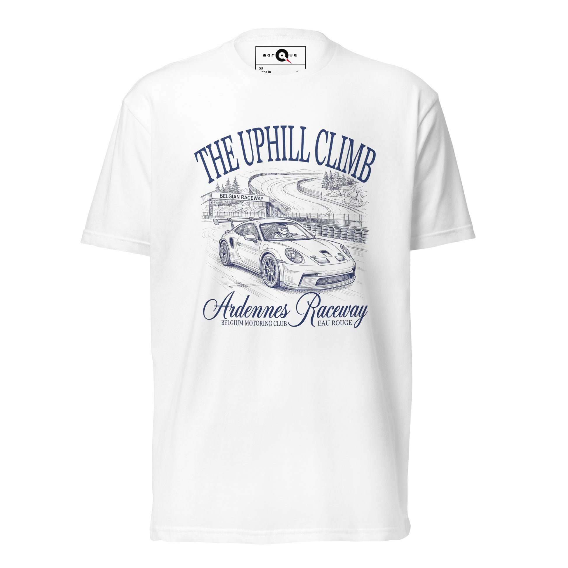 Uphill Climb Tee — Ardennes Raceway — Marque automotive apparel