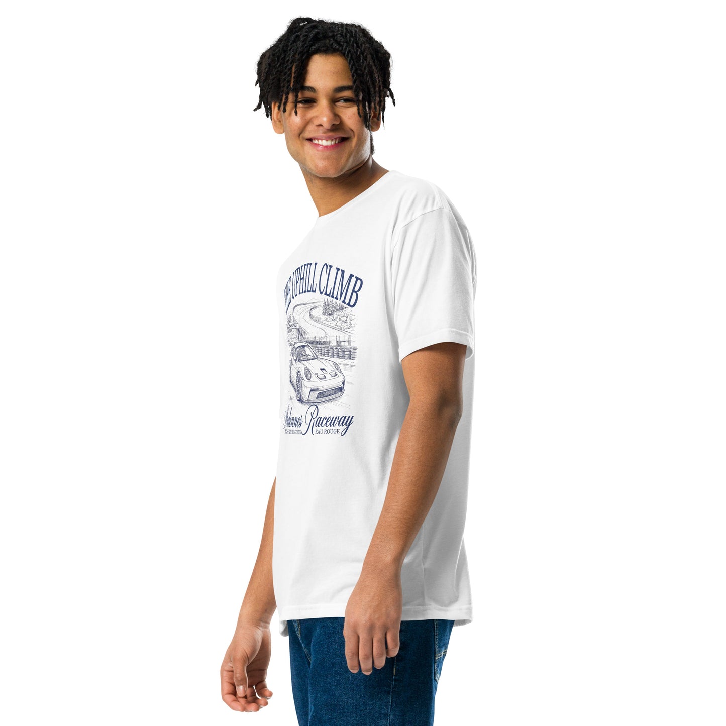 Uphill Climb Tee — Ardennes Raceway — Marque automotive apparel