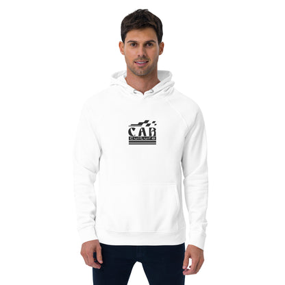 Coffee Run Hoodie — Cold-Start Edition in White, front view (2) — Marque automotive apparel