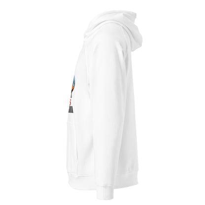 Endurance '66 Raglan Hoodie — 24-Hour Legend raglan hoodie, White front view (7) — Marque automotive apparel