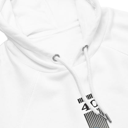 Endurance '66 Raglan Hoodie — 24-Hour Legend raglan hoodie, White print detail (5) — Marque automotive apparel