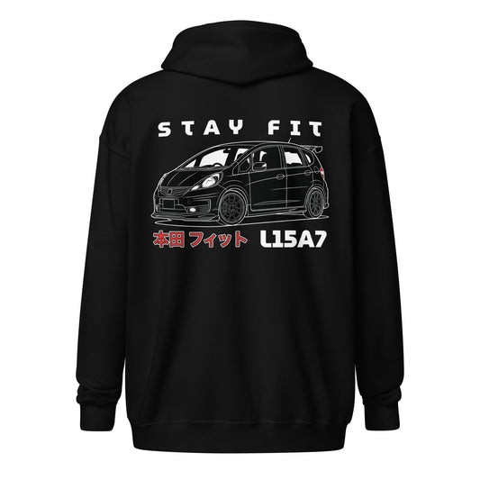 Stay Fit JDM graphic zip-up — Marque