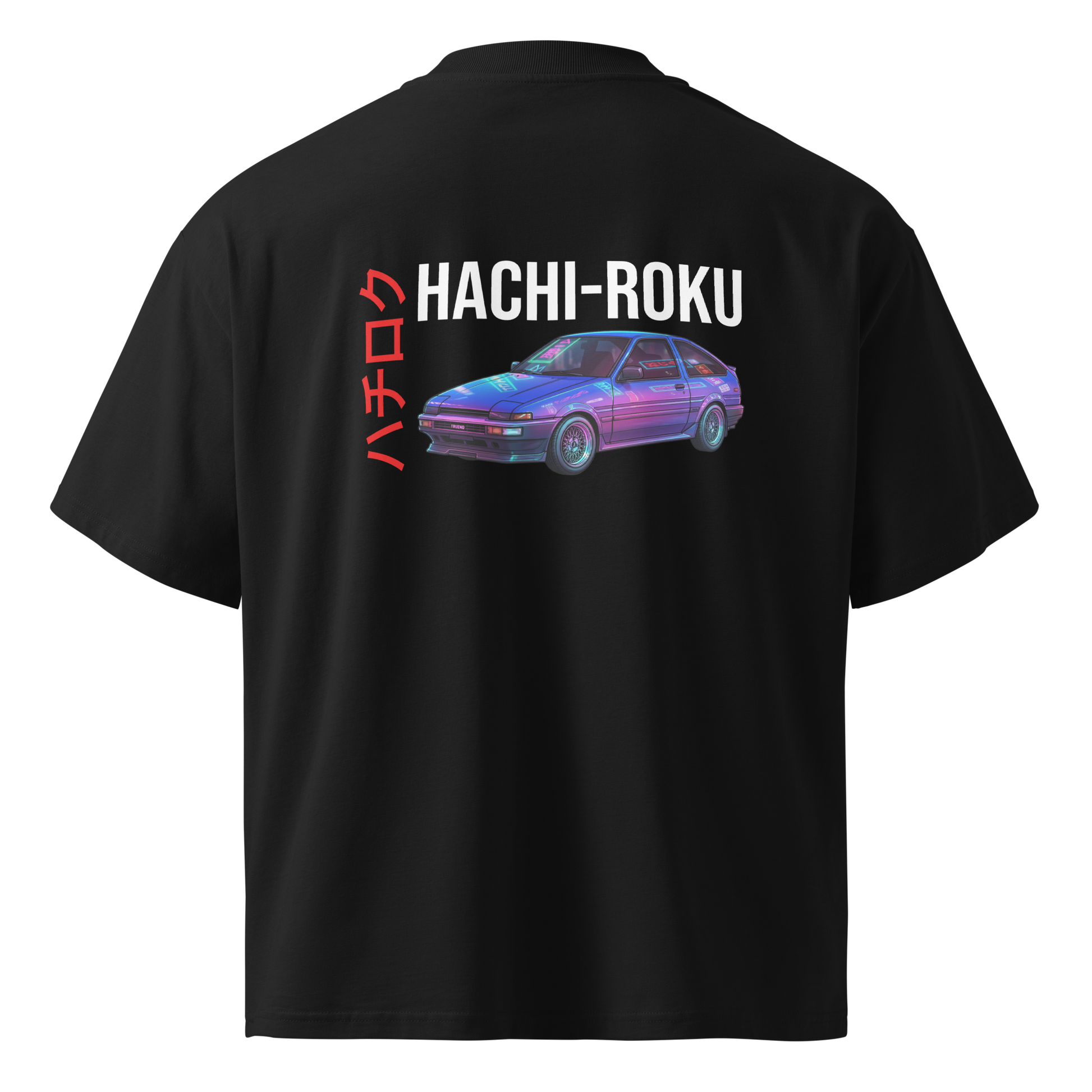Neon Tokyo 86 synthwave JDM drift graphic t-shirt — Marque