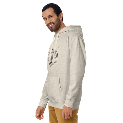 Air-Cooled Legacy Hoodie — Flat-Six Heritage — Marque automotive apparel