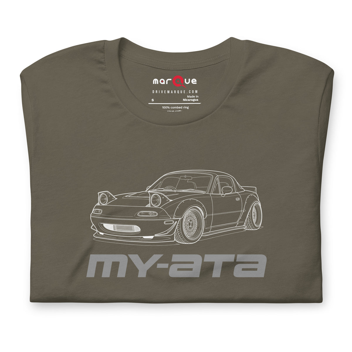 My-ATA Tee — It's Not Yours graphic t-shirt, Army front view (2) — Marque automotive apparel