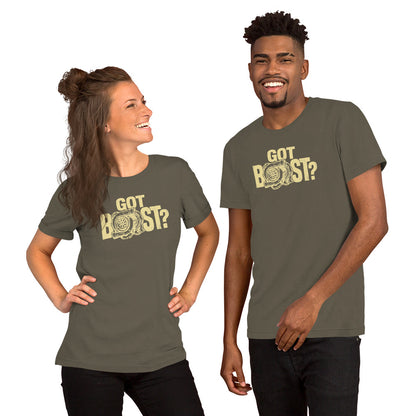 Got Boost tee, Army front view — Marque automotive apparel (3)