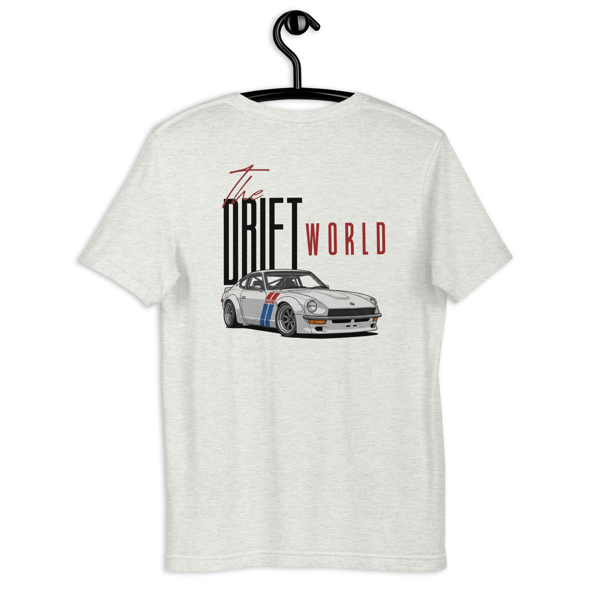 Drift World Z Tee — Rear-Drive Icon graphic t-shirt, Ash back view (2) — Marque automotive apparel