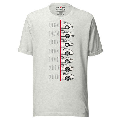 Evolution of an Icon t-shirt, Ash front view — Marque automotive apparel
