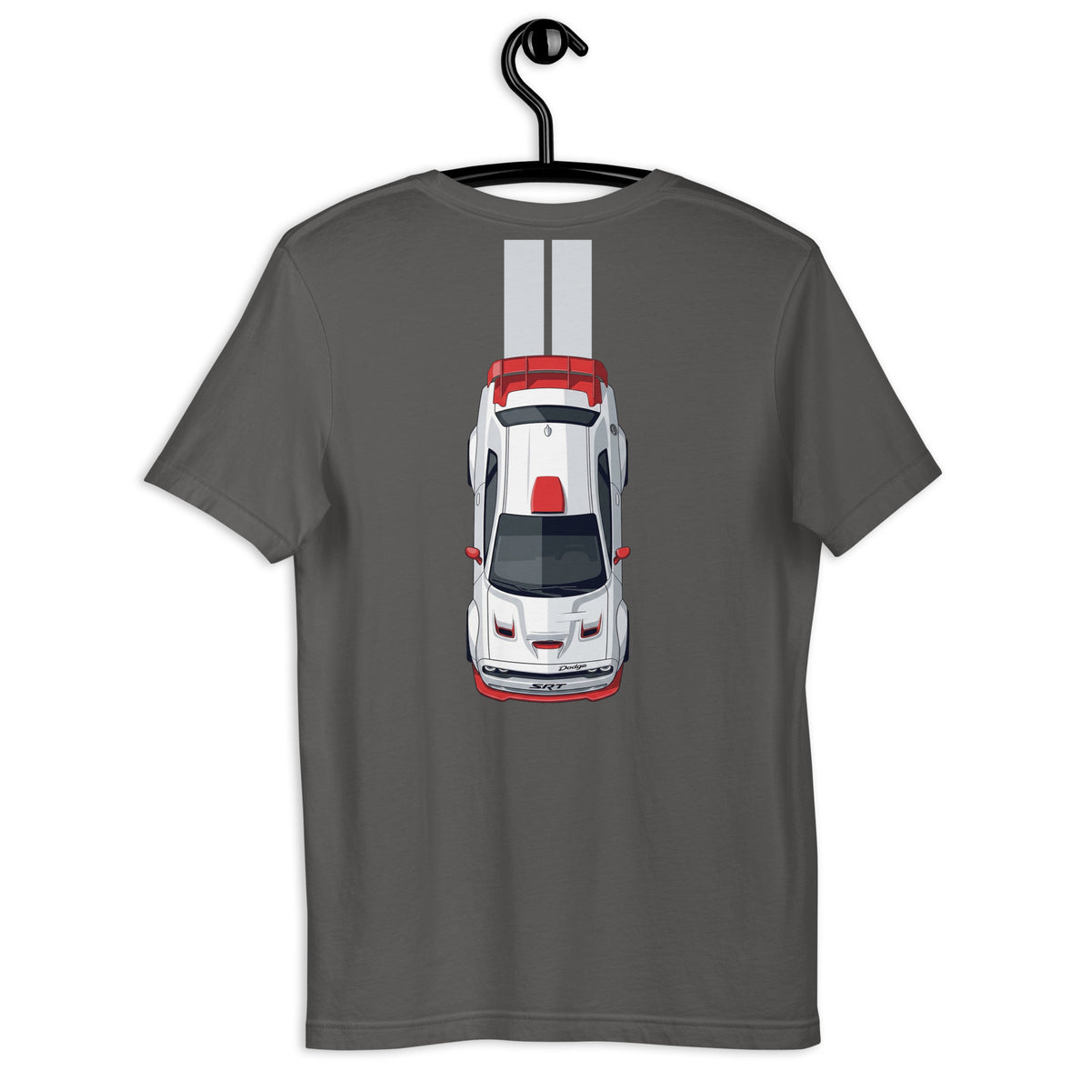 Muscle Track Tee — Iron and Asphalt graphic t-shirt, Asphalt back view (2) — Marque automotive apparel