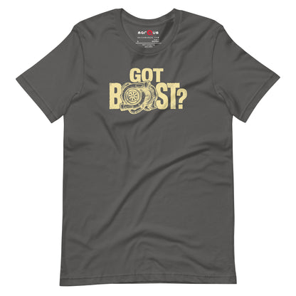 Got Boost tee, Asphalt front view — Marque automotive apparel