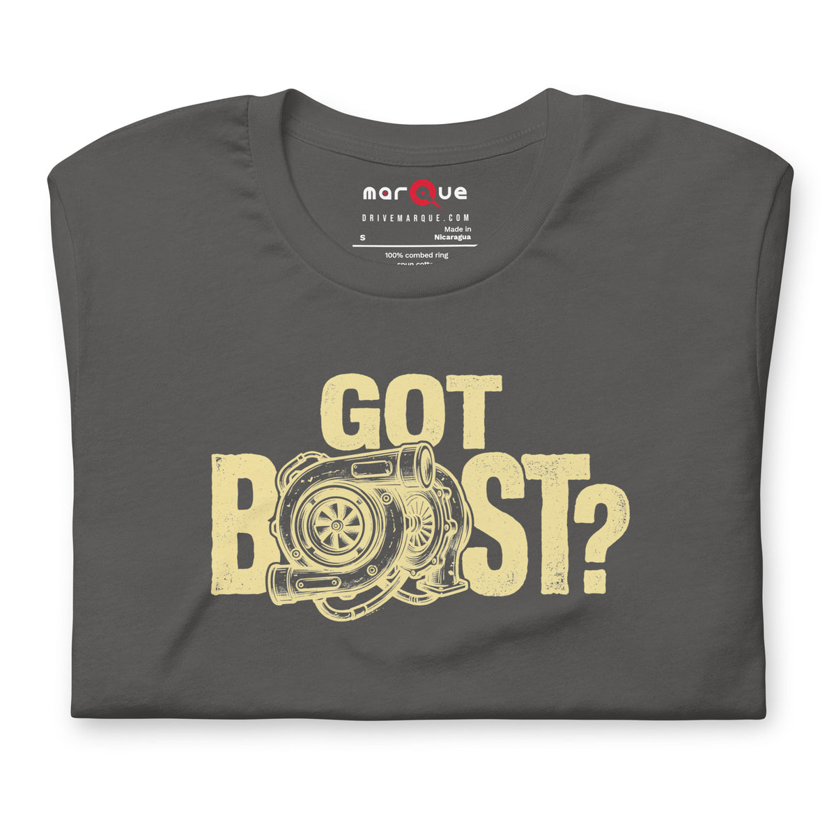 Got Boost tee, Asphalt front view — Marque automotive apparel (2)