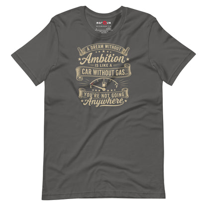 Ambition Tee, Asphalt front view — Marque automotive apparel