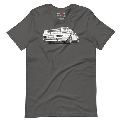 Design Icon Tee, Asphalt front view — Marque automotive apparel