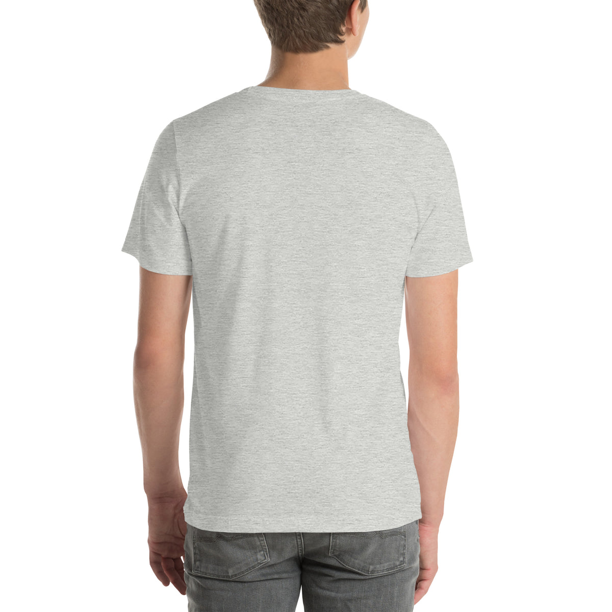 Manual Blueprint Tee, Athletic Heather back view — plain back, Marque automotive apparel