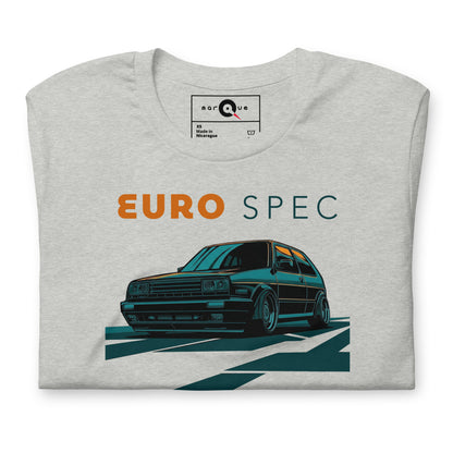 Euro Spec Tee — Mk2 Hot Hatch graphic t-shirt, Athletic Heather front view (5) — Marque automotive apparel