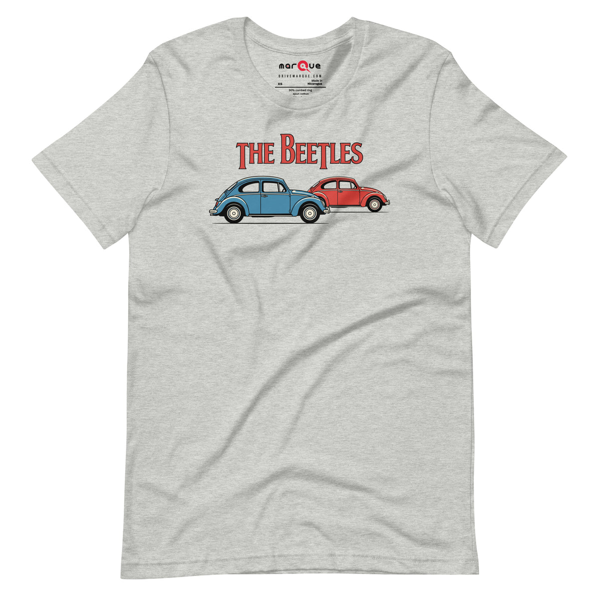 Four of a Kind Tee — Air-Cooled Flat-Four graphic t-shirt, Athletic Heather front view — Marque automotive apparel