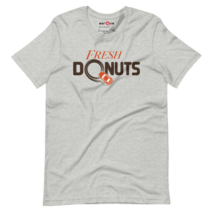 Fresh Donuts t-shirt, Athletic Heather front view — Marque automotive apparel