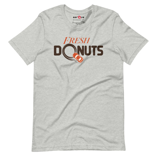 Fresh Donuts t-shirt, Athletic Heather front view — Marque automotive apparel