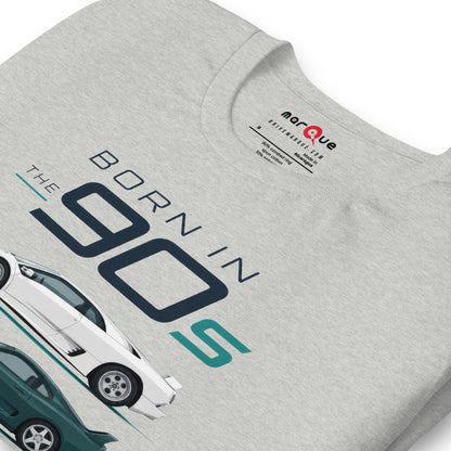 Born in the 90s tee, Athletic Heather print detail — Marque automotive apparel