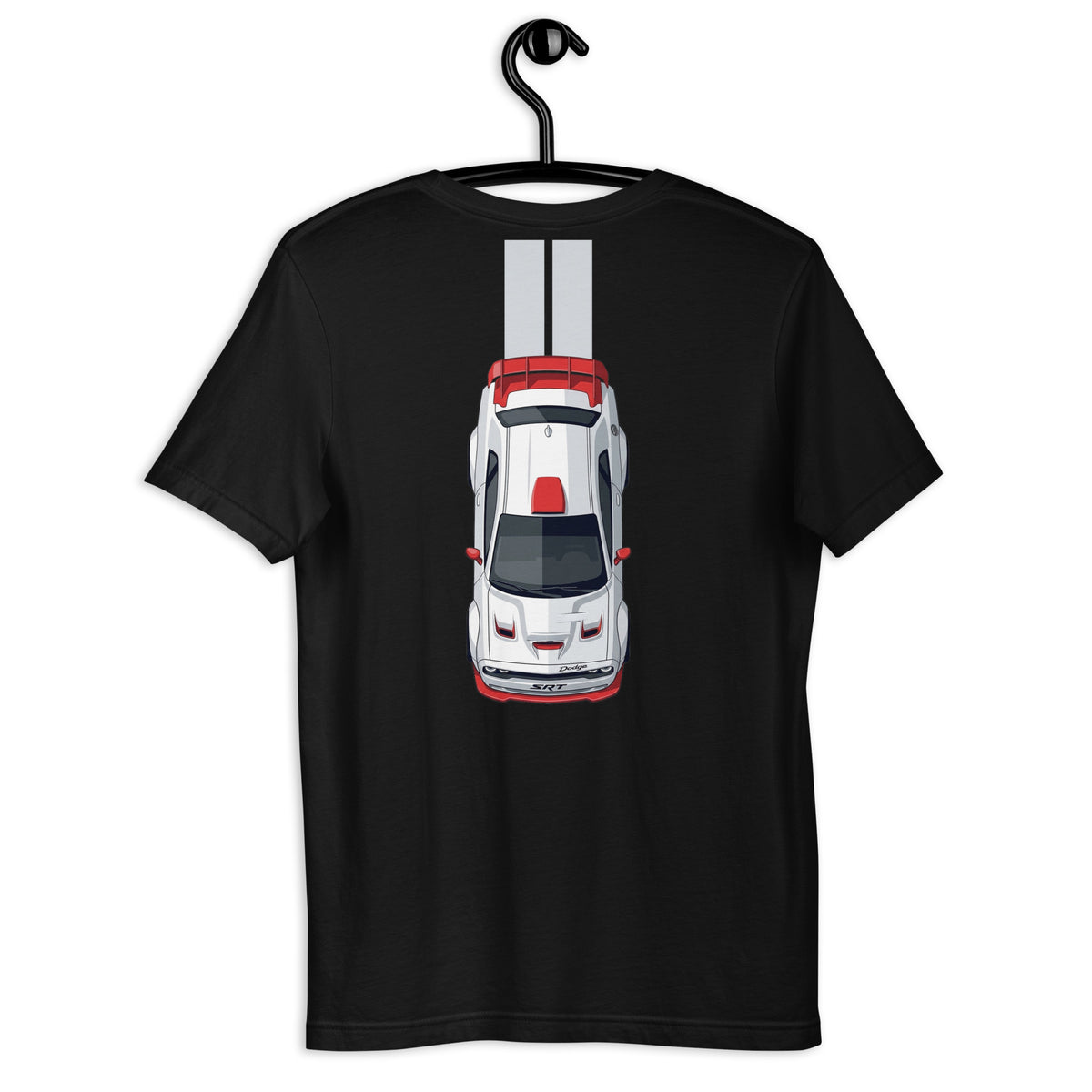 Muscle Track Tee — Iron and Asphalt graphic t-shirt, Black back view (2) — Marque automotive apparel