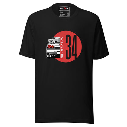 R34 Rising Sun Tee — Marque automotive apparel