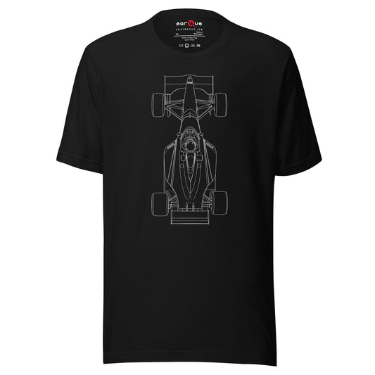 Track Ready Tee — Pre-Grid Checklist graphic t-shirt, Black front view — Marque automotive apparel