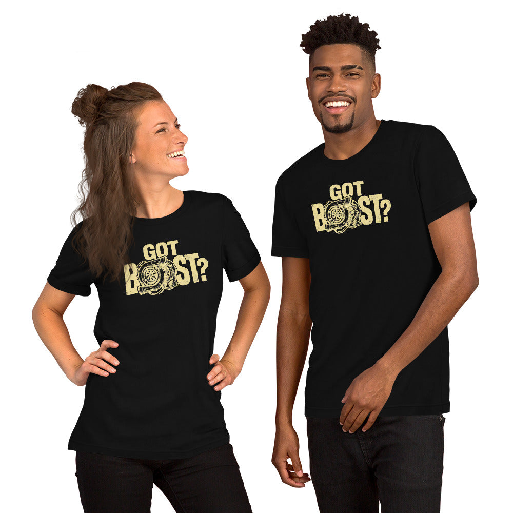 Got Boost tee, Black front view — Marque automotive apparel (3)