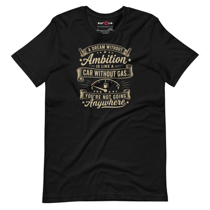 Ambition Tee, Black front view — Marque automotive apparel