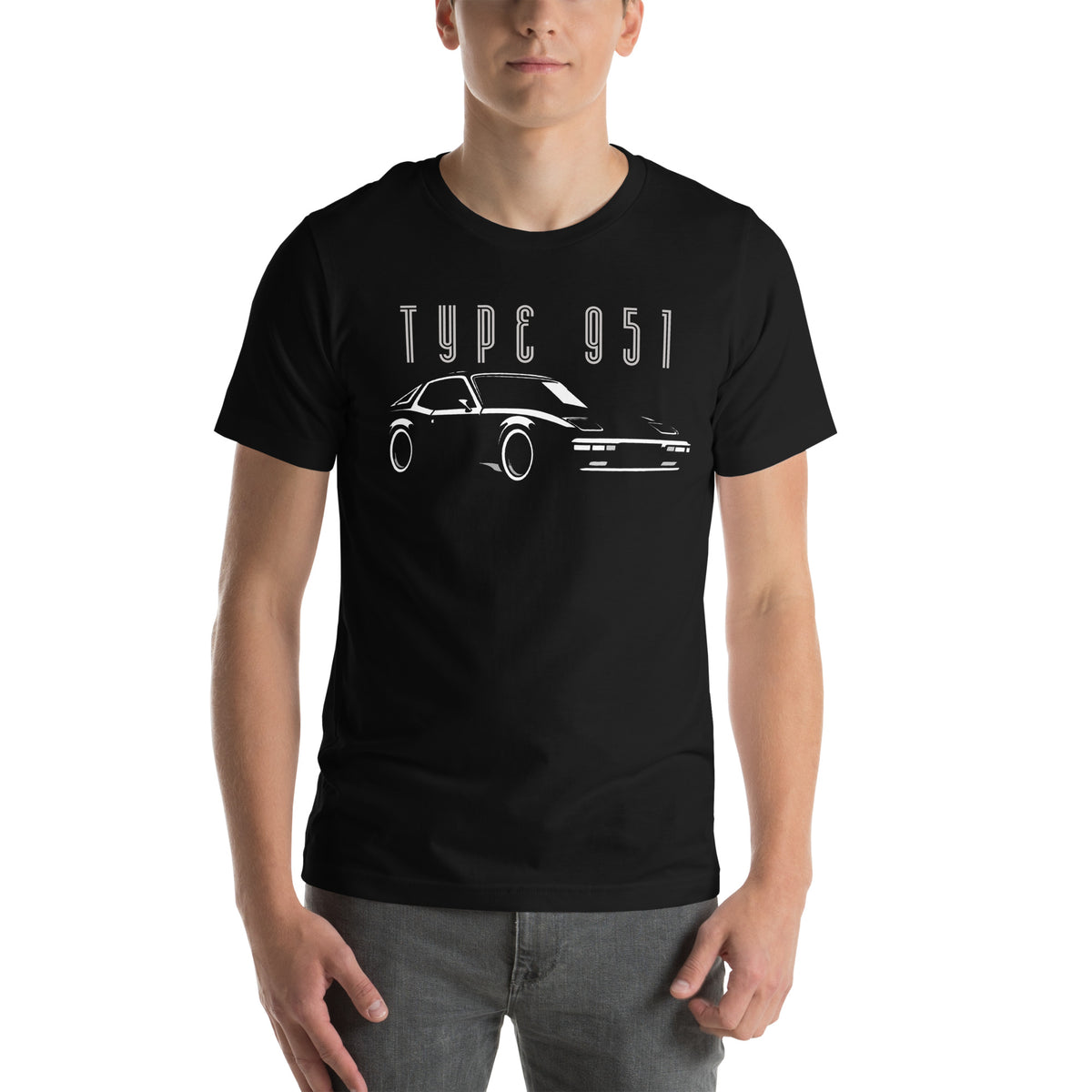 Type 951 t-shirt, Black front view (2) — Marque automotive apparel