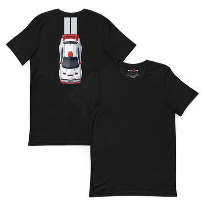 Muscle Track Tee — Iron and Asphalt graphic t-shirt, Black front and back — Marque automotive apparel