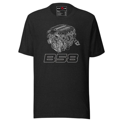 B58 inline-six Euro forced-induction graphic t-shirt — Marque