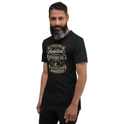 Ambition Tee, Black front view (2) — Marque automotive apparel
