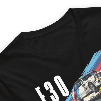 E30 Touring Car Tee — Group A Heritage graphic t-shirt, Black print detail — Marque automotive apparel