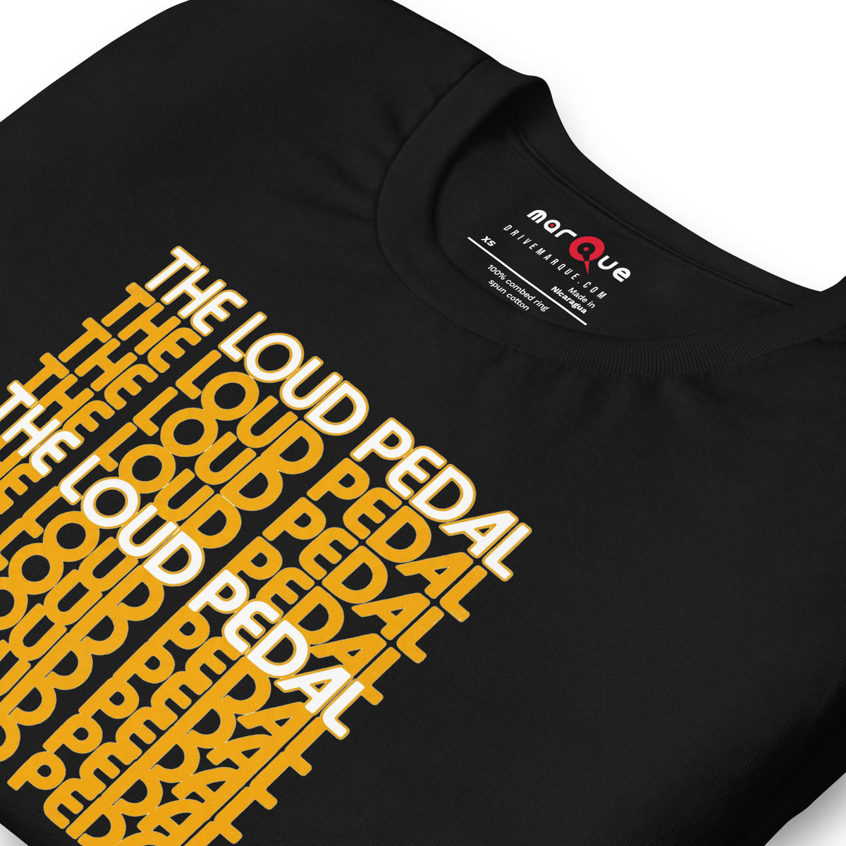 Loud Pedal Tee — Right Foot Down graphic t-shirt, Black print detail — Marque automotive apparel