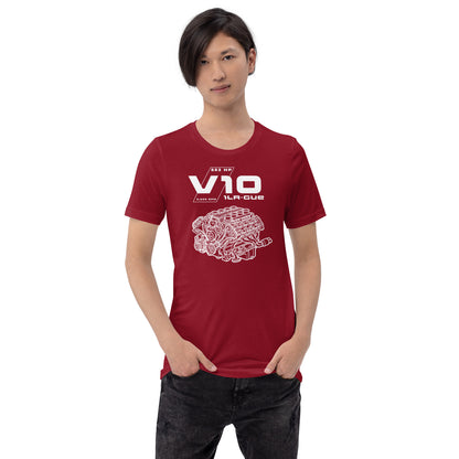 Engine Icons V10 blueprint graphic t-shirt — Marque