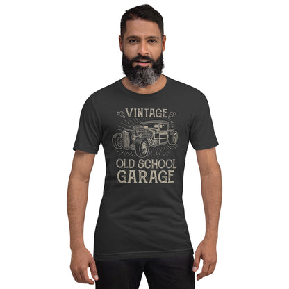 Hotrod Garage tee, Dark Grey front view — Marque automotive apparel (2)