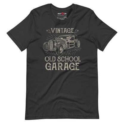 Hotrod Garage tee, Dark Grey front view — Marque automotive apparel