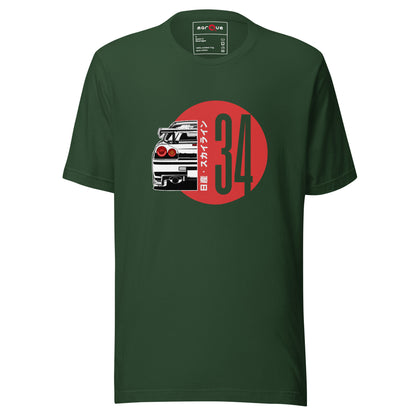 R34 Rising Sun Tee — Marque automotive apparel