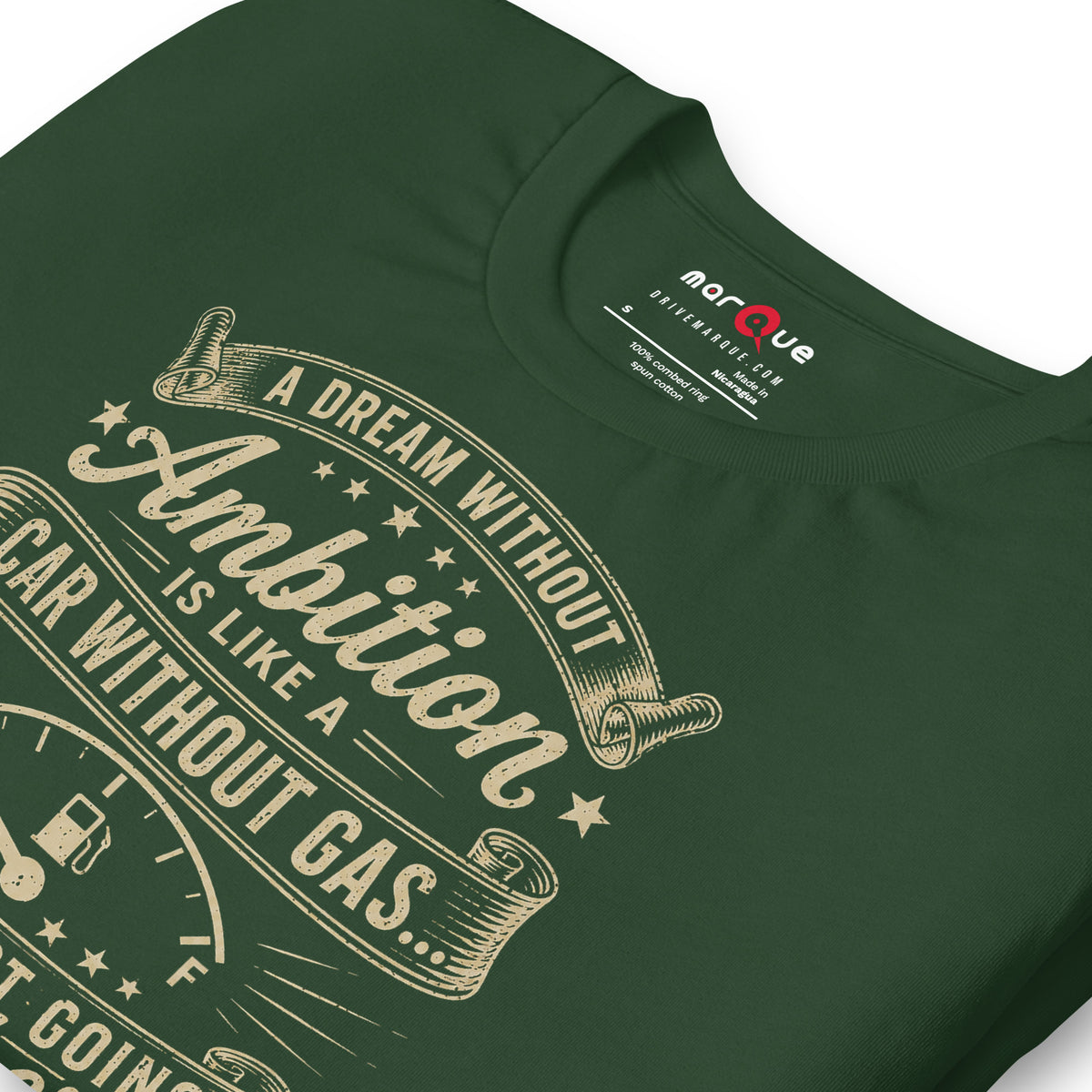 Ambition Tee, Forest print detail — Marque automotive apparel