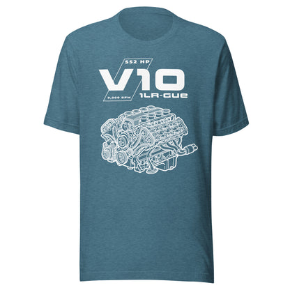 Engine Icons V10 blueprint graphic t-shirt — Marque