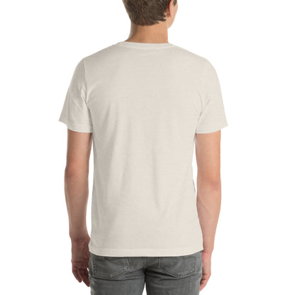 Manual Blueprint Tee, Heather Dust back view — plain back, Marque automotive apparel