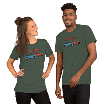 Four of a Kind Tee — Air-Cooled Flat-Four graphic t-shirt, Heather Forest front view (3) — Marque automotive apparel