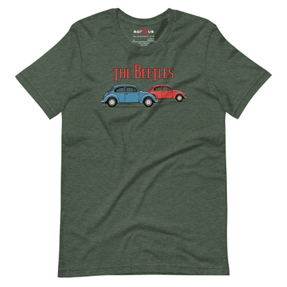 Four of a Kind Tee — Air-Cooled Flat-Four graphic t-shirt, Heather Forest front view — Marque automotive apparel