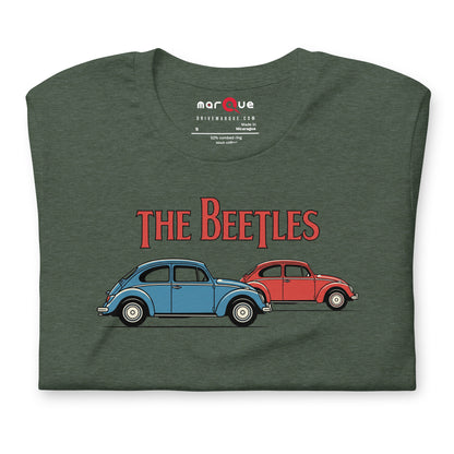 Four of a Kind Tee — Air-Cooled Flat-Four graphic t-shirt, Heather Forest front view (2) — Marque automotive apparel