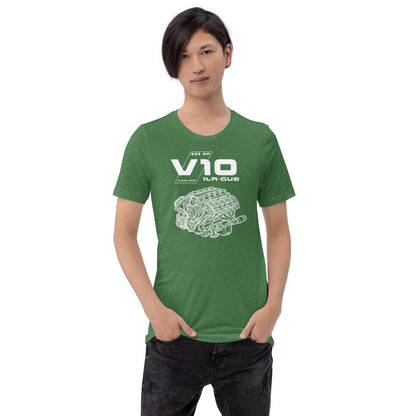 Engine Icons V10 blueprint graphic t-shirt — Marque