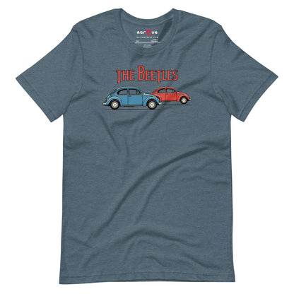 Four of a Kind Tee — Air-Cooled Flat-Four graphic t-shirt, Heather Slate front view — Marque automotive apparel