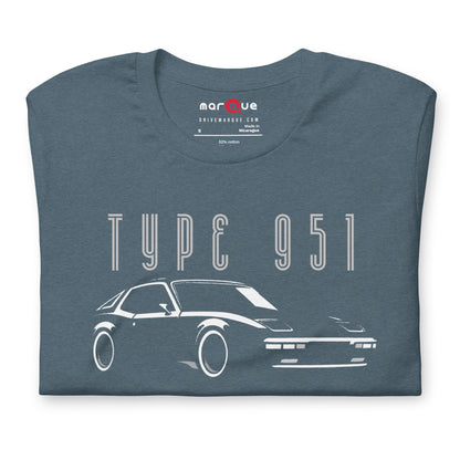 Type 951 t-shirt, Heather Slate front view (3) — Marque automotive apparel