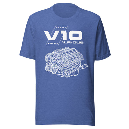 Engine Icons V10 blueprint graphic t-shirt — Marque