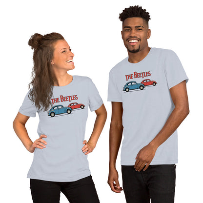 Four of a Kind Tee — Air-Cooled Flat-Four graphic t-shirt, Light Blue front view (3) — Marque automotive apparel